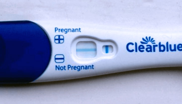 Teste de Gravidez Clearblue Plus negativo