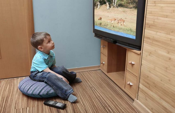 Ver televisión de cerca