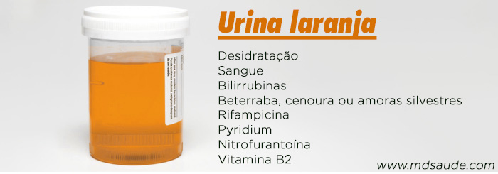 Causas de xixi laranja